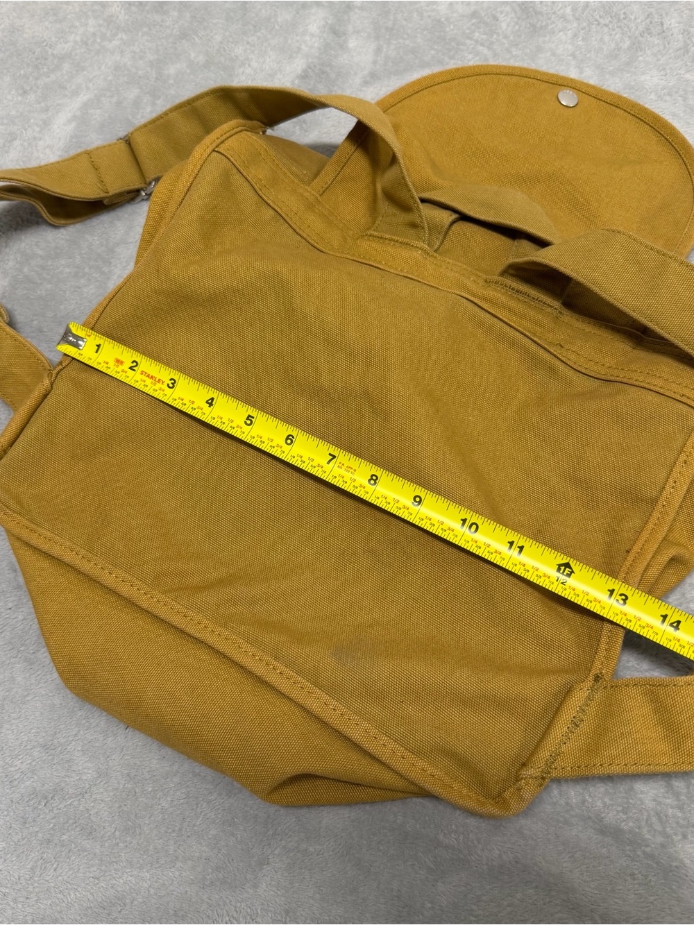 Baggu Tan Brown Drawstring Duck Canvas Rucksack Backpack - Picture 8 of 8